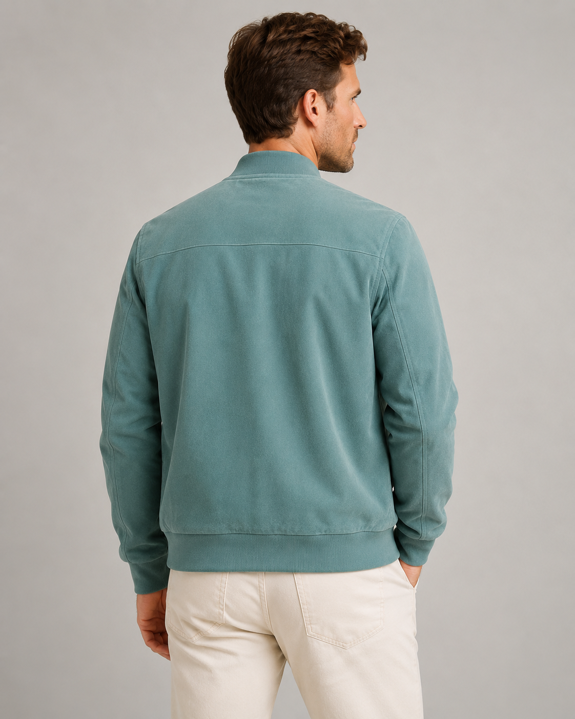 Elegante chaqueta de ante