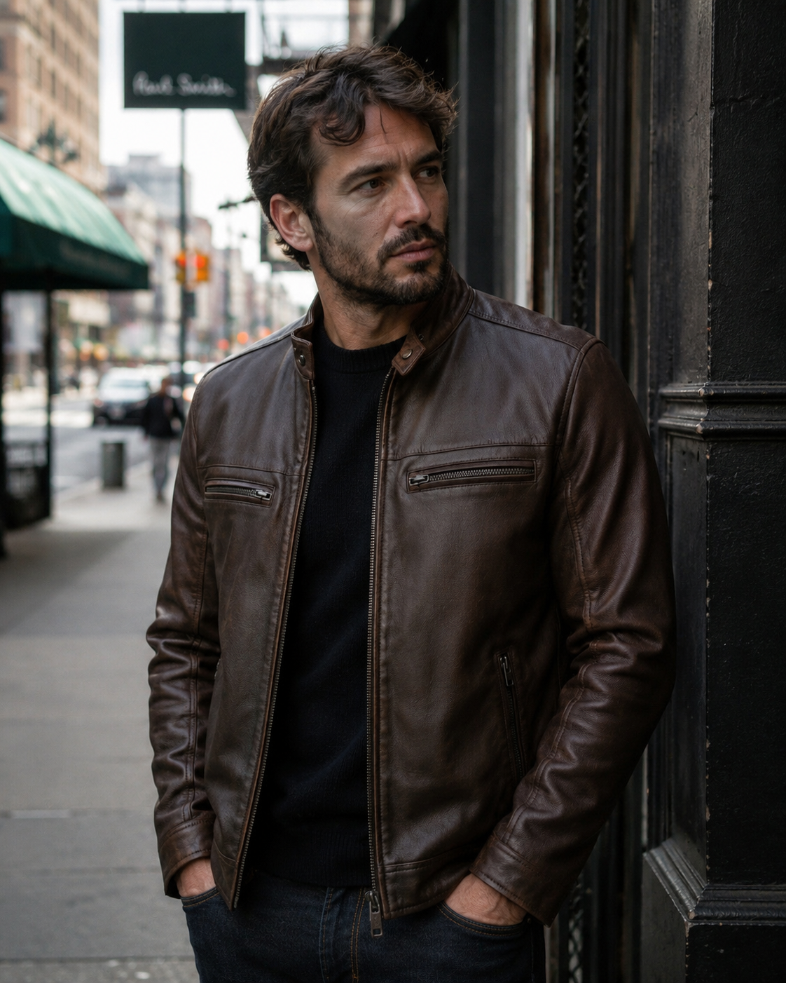 Chaqueta de cuero vintage