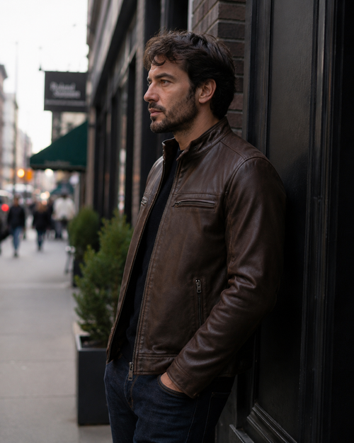 Chaqueta de cuero vintage