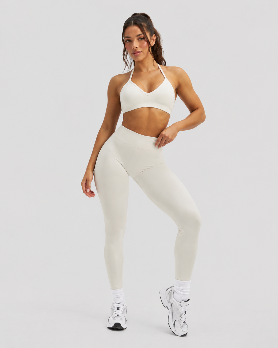 Leggings moldeadores de cintura media con efecto fruncido Elevate