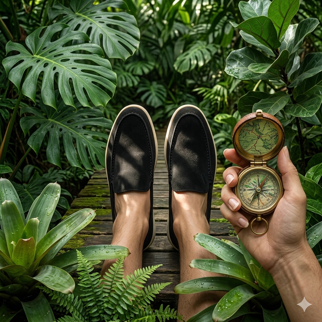 Elegantes mocasines de ante