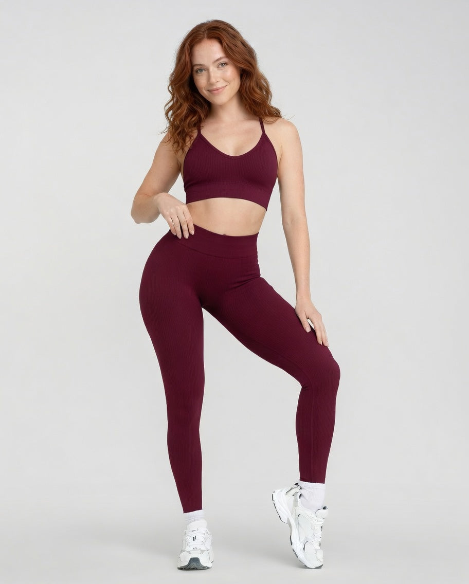 Leggings moldeadores de cintura media con efecto fruncido Elevate