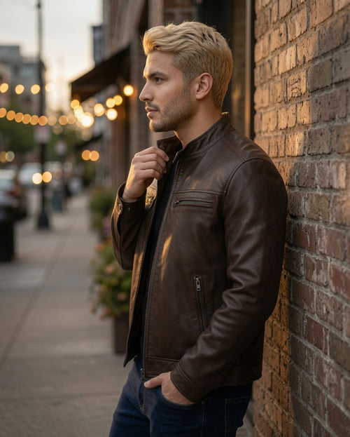 Chaqueta de cuero vintage