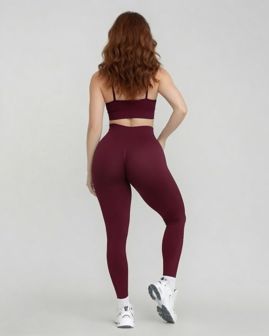 Leggings moldeadores de cintura media con efecto fruncido Elevate