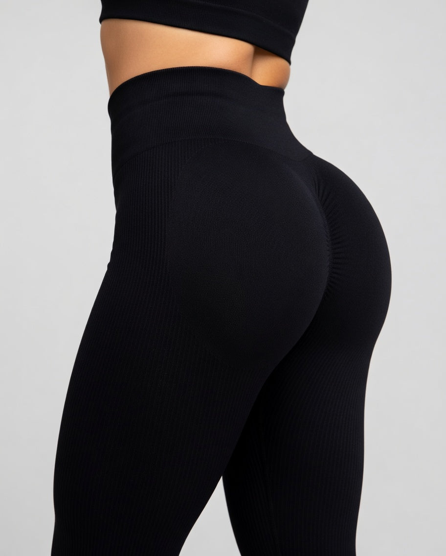 Leggings moldeadores de cintura media con efecto fruncido Elevate