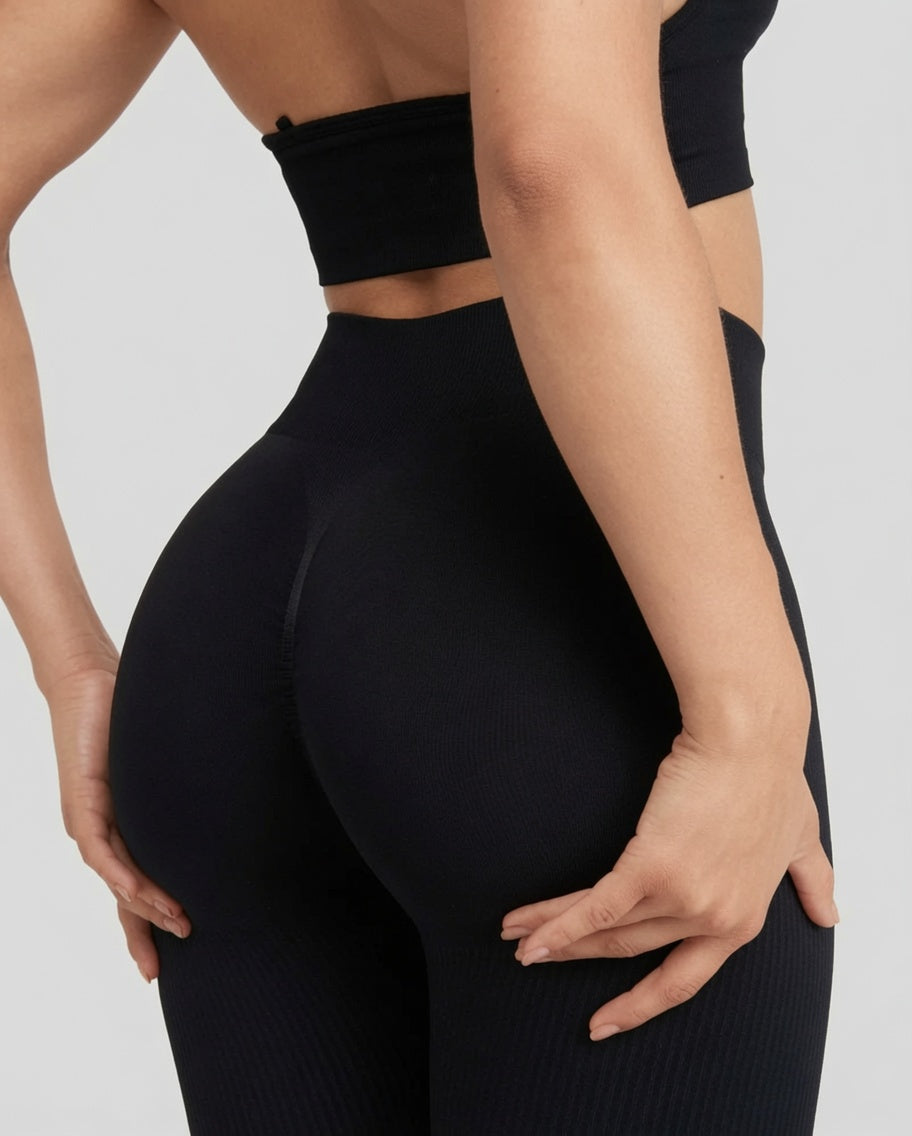 Leggings moldeadores de cintura media con efecto fruncido Elevate
